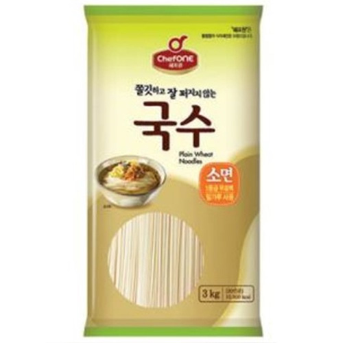 청정원 쉐프원 진공반죽 국수(소면) 3kg-30인분